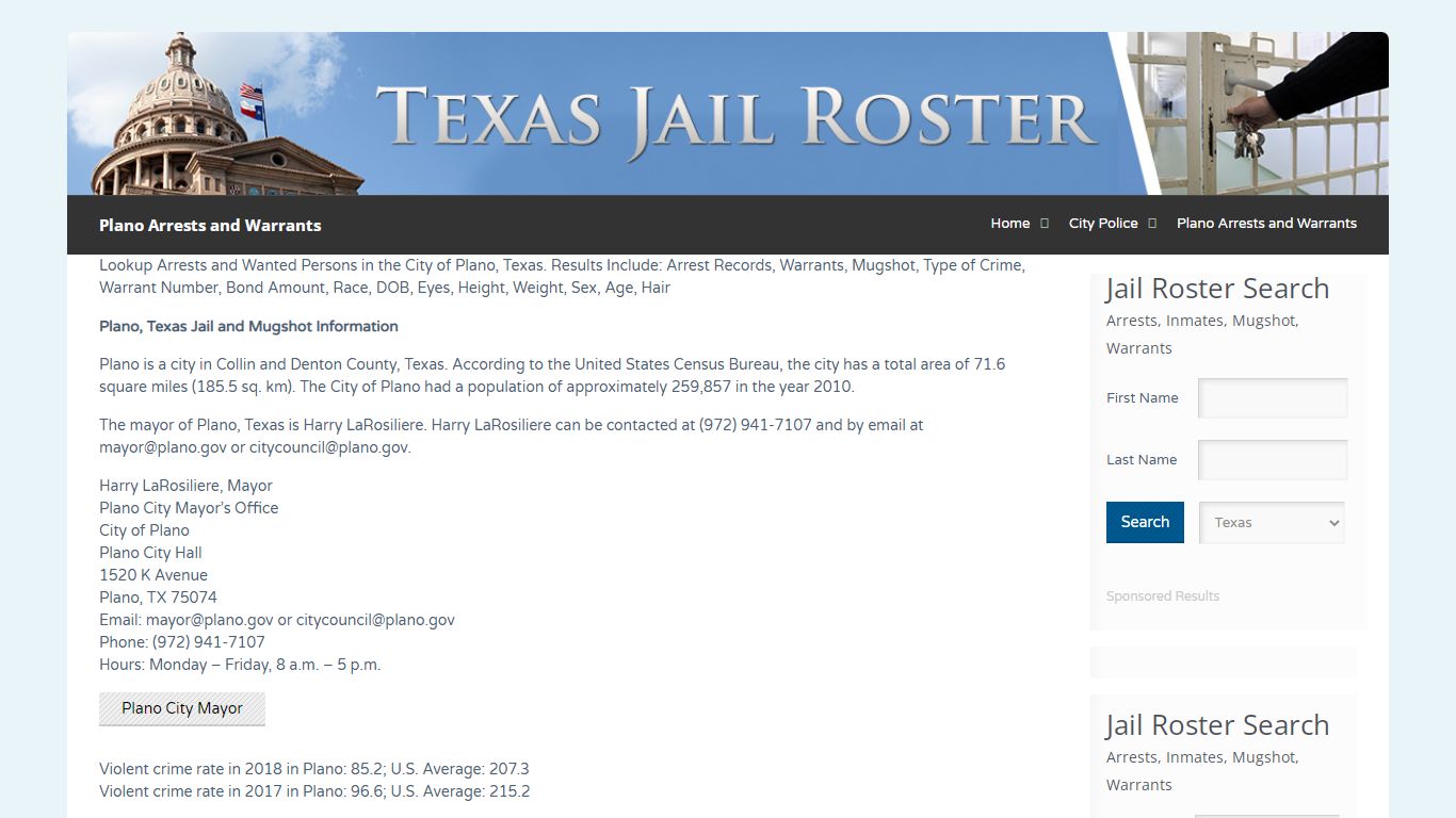 Plano Arrests and Warrants | Jail Roster Search