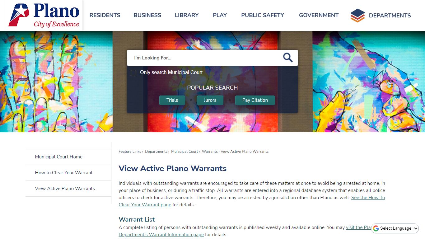 View Active Plano Warrants | Plano, TX - Official Website